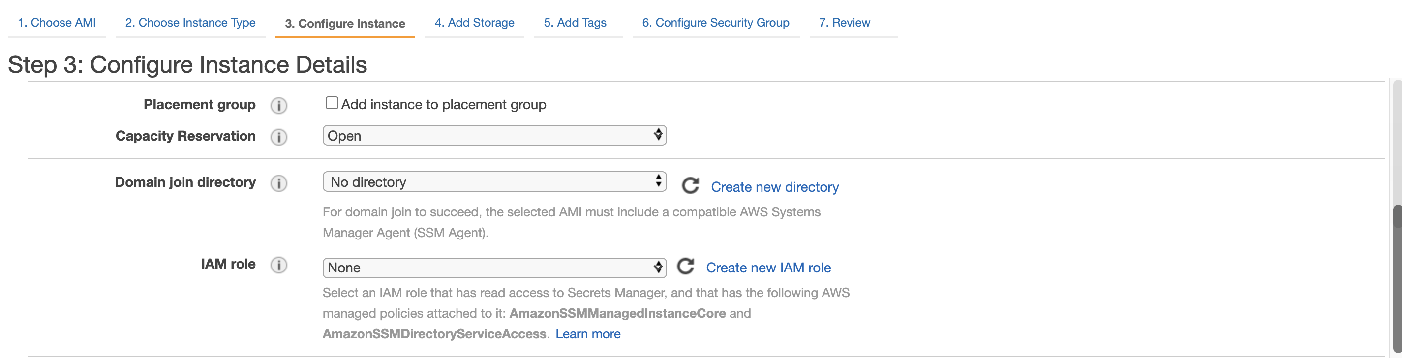 AWS EC2 dashboard