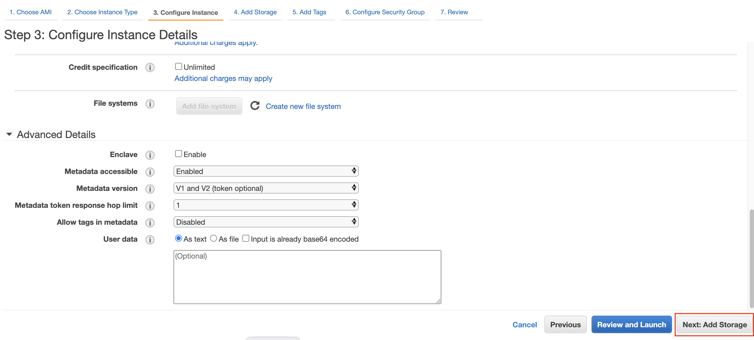 AWS EC2 dashboard